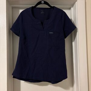 Jaanuu Women's Classic Navy Short Sleeve Scrub Top